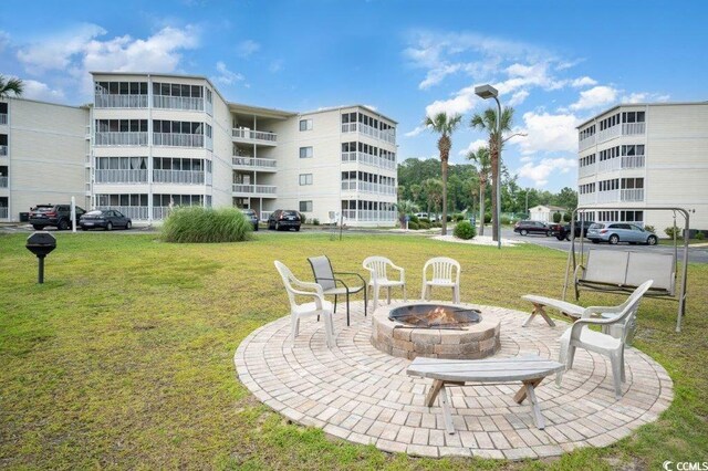 4350 Intercoastal Dr Unit 1101, Little River, SC 29566 - view of patio with a fire pit
