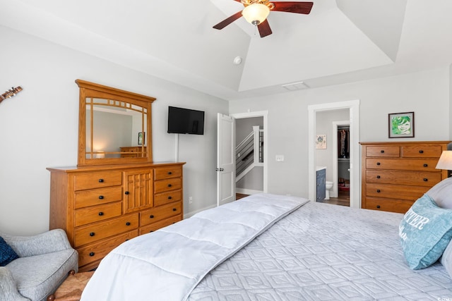 620 Seth Ln, Longs, SC 29568 - bedroom featuring lofted ceiling and a ceiling fan