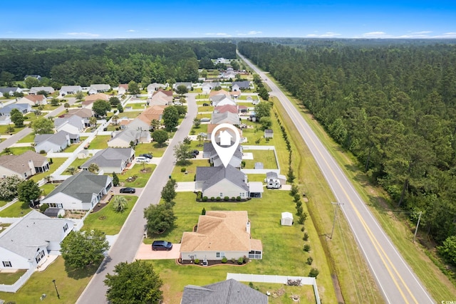 620 Seth Ln, Longs, SC 29568 - aerial view of property's location featuring nearby suburban area and a heavily wooded area