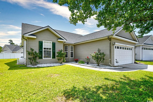 1412 Reid Ct, Myrtle Beach, SC 29588 - ranch-style house featuring an attached garage, concrete driveway, and a shingled roof