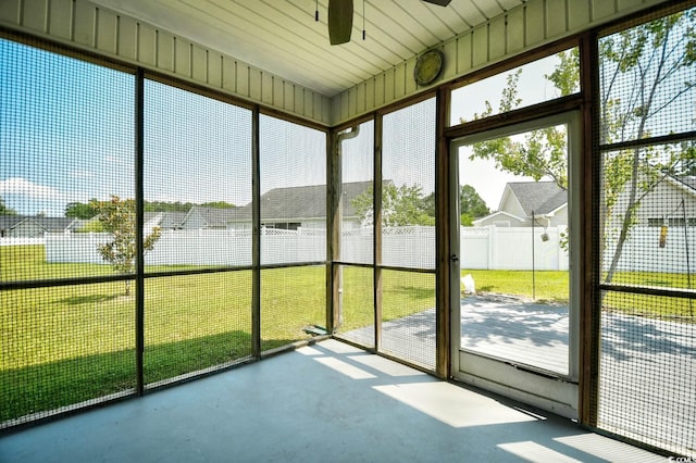 1412 Reid Ct, Myrtle Beach, SC 29588 - unfurnished sunroom with a ceiling fan