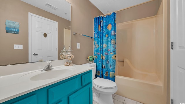 1221 Tidewater Dr Unit 122, North Myrtle Beach, SC 29582 - bathroom with tile patterned flooring, vanity, shower / bath combo, and toilet