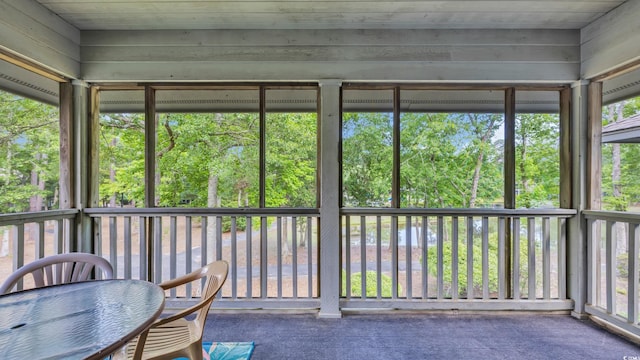 1221 Tidewater Dr Unit 122, North Myrtle Beach, SC 29582 - sunroom / solarium featuring view of scattered trees