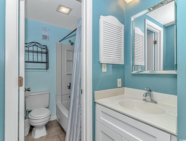 5905 S Kings Hwy Unit 1106, Myrtle Beach, SC 29575 - full bathroom featuring toilet, vanity, shower / tub combo, and tile patterned floors