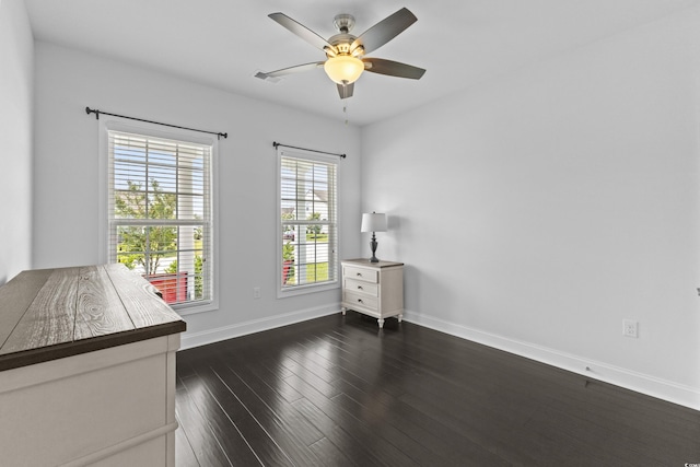 4555 Weekly Dr, Myrtle Beach, SC 29579 - bedroom featuring baseboards, dark wood-type flooring, and ceiling fan