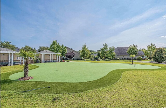 2504 Heritage Loop Unit 2504, Myrtle Beach, SC 29577 - surrounding community featuring an area to practice putting, a lawn, and a gazebo