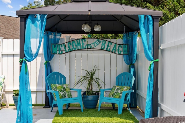 6681 Wisteria Dr, Myrtle Beach, SC 29588 - view of patio with a gazebo