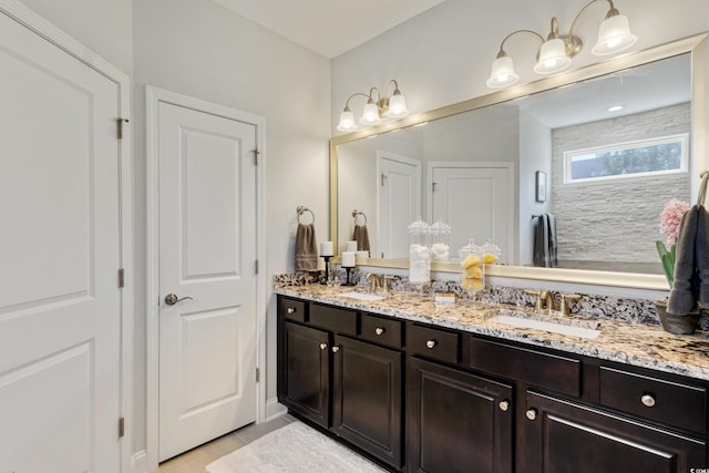 6378 Torino Ln, Myrtle Beach, SC 29572 - bathroom featuring double vanity and tile patterned flooring