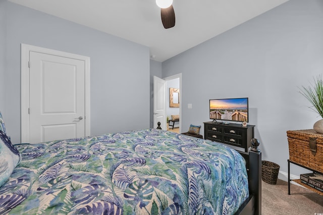 1352 Jolly Roger Dr, North Myrtle Beach, SC 29582 - bedroom with carpet, a ceiling fan, and baseboards