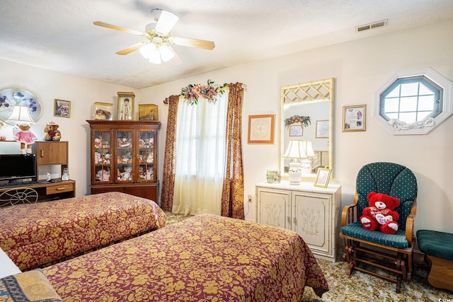 328 Waterside Dr, Myrtle Beach, SC 29577 - bedroom with multiple windows and ceiling fan