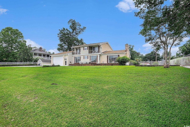 328 Waterside Dr, Myrtle Beach, SC 29577 - view of front of property with a chimney and a garage