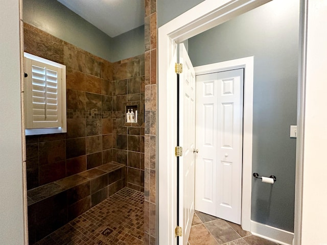70 Beachwalker Ct, Georgetown, SC 29440 - full bath featuring a tile shower, tile patterned floors, and baseboards