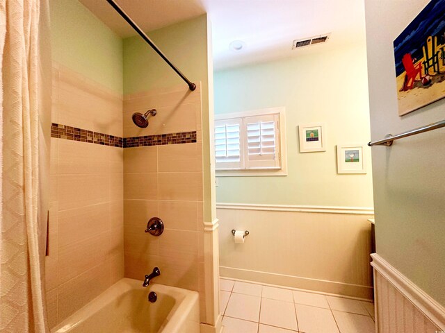 70 Beachwalker Ct, Georgetown, SC 29440 - full bathroom with shower / bath combination with curtain, tile patterned floors, and baseboards