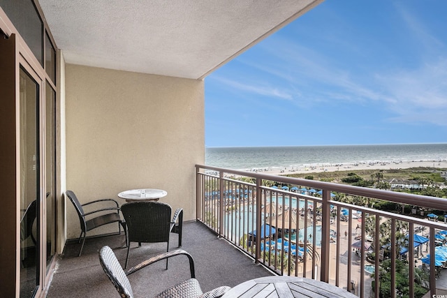100 N Beach Blvd Unit 710, North Myrtle Beach, SC 29582 - balcony with view of water and beach