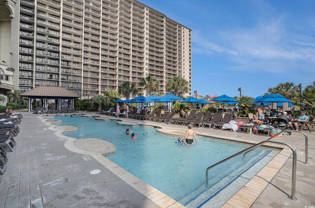 100 N Beach Blvd Unit 710, North Myrtle Beach, SC 29582 - community pool featuring a gazebo and a patio area