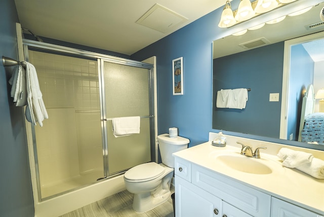 1903 S Ocean Blvd Unit 1110, North Myrtle Beach, SC 29582 - bathroom with a shower stall, toilet, and vanity