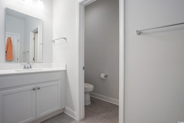 409 Spring View Ct, Little River, SC 29566 - bathroom featuring vanity, toilet, tile patterned floors, and baseboards