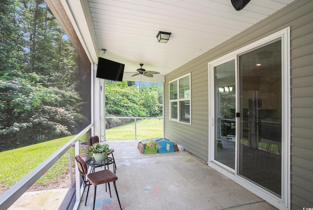409 Spring View Ct, Little River, SC 29566 - view of patio / terrace featuring ceiling fan