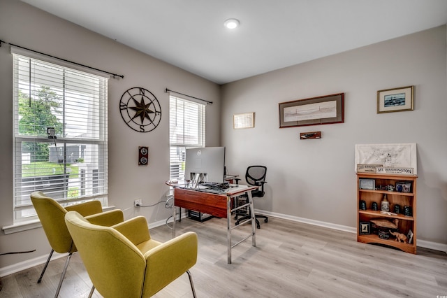 5013 Sassari St, Myrtle Beach, SC 29579 - office area with baseboards and light wood finished floors