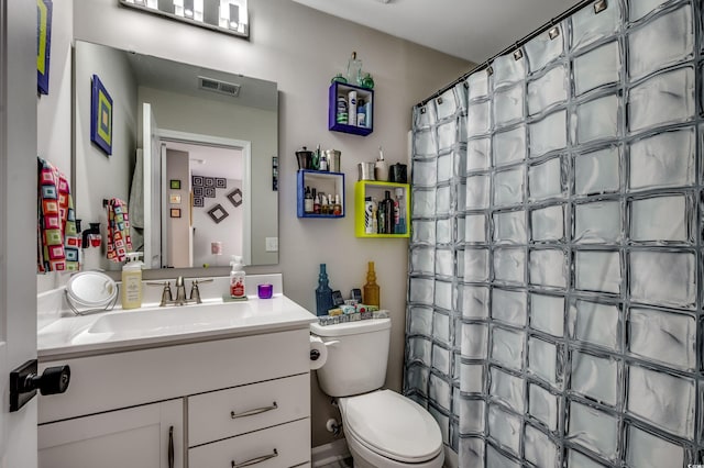 5013 Sassari St, Myrtle Beach, SC 29579 - bathroom with vanity, toilet, and curtained shower