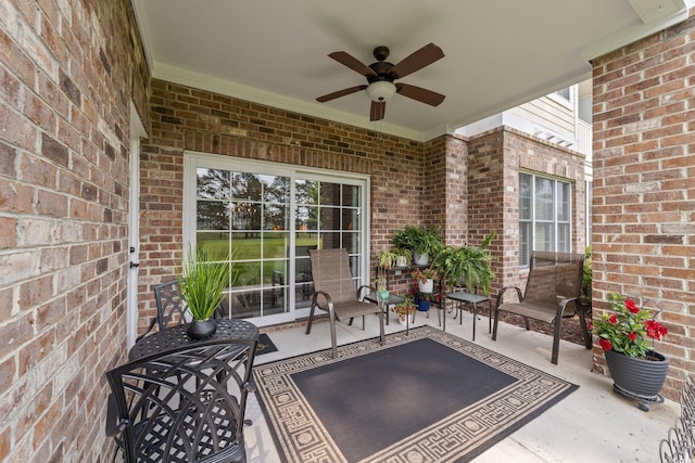 4878 Luster Leaf Cir Unit 102, Myrtle Beach, SC 29577 - view of patio / terrace with ceiling fan
