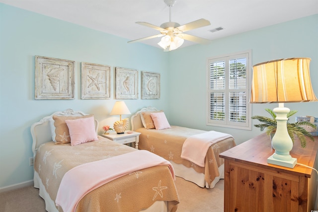 601 Hillside Dr N Unit 1931, North Myrtle Beach, SC 29582 - bedroom with light carpet and ceiling fan