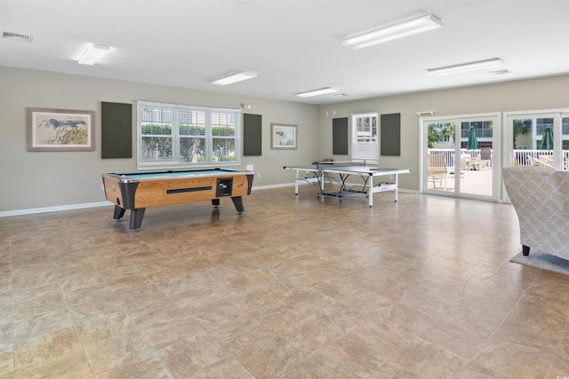 601 Hillside Dr N Unit 1931, North Myrtle Beach, SC 29582 - recreation room with baseboards, billiards table, and french doors