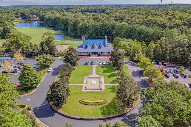 117 Pinehurst Ln Unit 5-J, Pawleys Island, SC 29585 - aerial view of a large body of water, a forest, and a golf club
