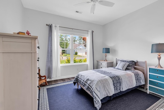832 Windsor Rose Dr, Conway, SC 29526 - bedroom with wood finished floors and ceiling fan