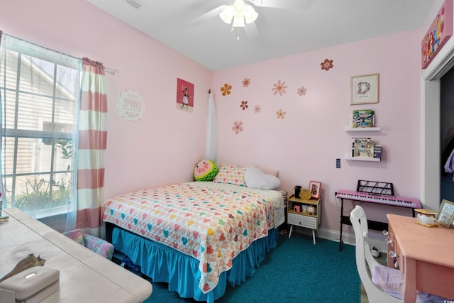 136 Southbury Dr, Myrtle Beach, SC 29588 - carpeted bedroom featuring ceiling fan and baseboards