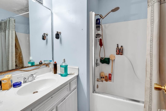 405 Flagstone Dr, Myrtle Beach, SC 29588 - bathroom with shower / bath combination with curtain and vanity