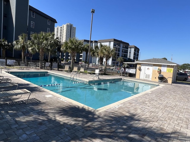 5905 S Kings Hwy Unit 206A, Myrtle Beach, SC 29575 - community pool featuring a patio