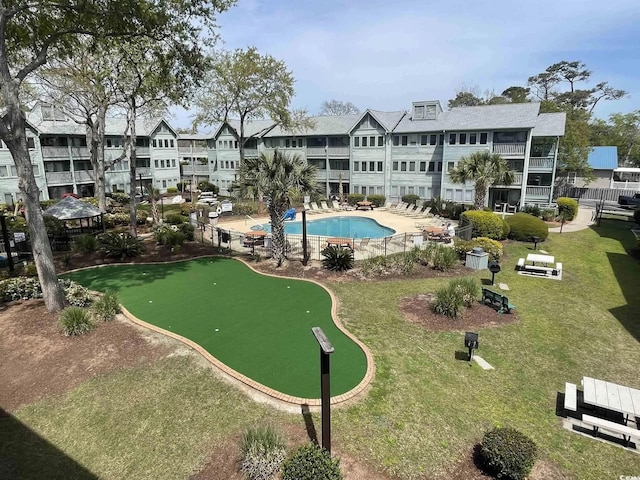5905 S Kings Hwy Unit 206A, Myrtle Beach, SC 29575 - view of property's community featuring a putting area