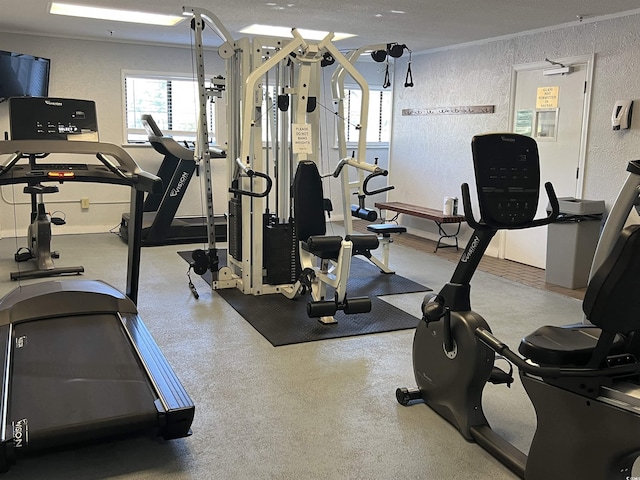 5905 S Kings Hwy Unit 206A, Myrtle Beach, SC 29575 - exercise room featuring a textured wall