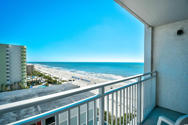 1207 S Ocean Blvd Unit 51012, Myrtle Beach, SC 29577 - balcony with view of water and beach