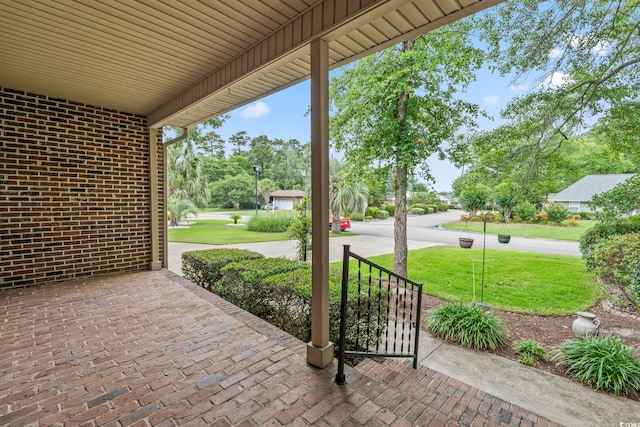 1468 Fox Hollow Way N, Myrtle Beach, SC 29582 - covered porch with a yard