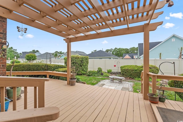1468 Fox Hollow Way N, Myrtle Beach, SC 29582 - deck with a fenced backyard and a pergola