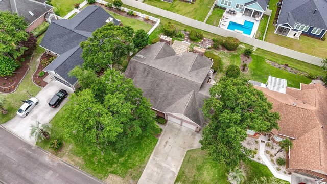 1468 Fox Hollow Way N, Myrtle Beach, SC 29582 - aerial view of residential area with a pool