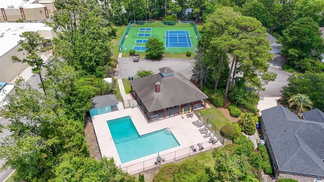1468 Fox Hollow Way N, Myrtle Beach, SC 29582 - drone / aerial view of a pool