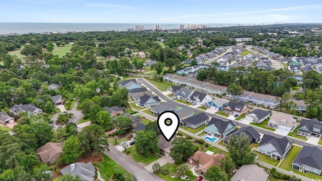 1468 Fox Hollow Way N, Myrtle Beach, SC 29582 - aerial view of property's location with nearby suburban area and a nearby body of water