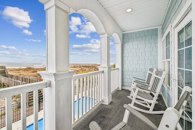 931 S Ocean Blvd, North Myrtle Beach, SC 29582 - balcony with a water view