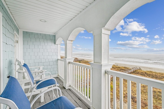 931 S Ocean Blvd, North Myrtle Beach, SC 29582 - balcony with view of water and beach