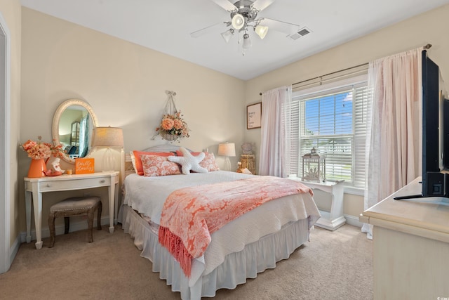 4142 Hibiscus Dr Unit 20-202, Little River, SC 29566 - bedroom featuring light carpet and a ceiling fan