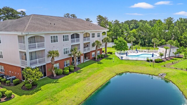4142 Hibiscus Dr Unit 20-202, Little River, SC 29566 - aerial view of a nearby body of water and a pool area