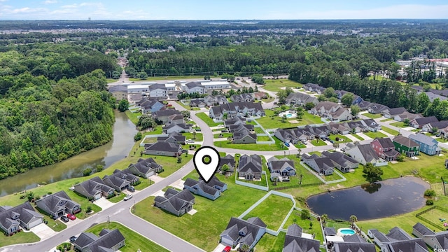 282 Foxpath Loop, Myrtle Beach, SC 29588 - view of property location featuring a large body of water, a forest, and nearby suburban area