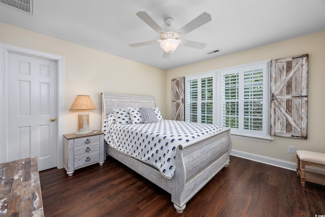 504 Sea Vista Ln, North Myrtle Beach, SC 29582 - bedroom with wood finished floors, baseboards, and ceiling fan