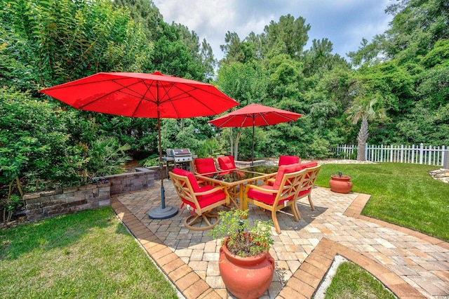 504 Sea Vista Ln, North Myrtle Beach, SC 29582 - view of patio / terrace featuring outdoor dining space and area for grilling