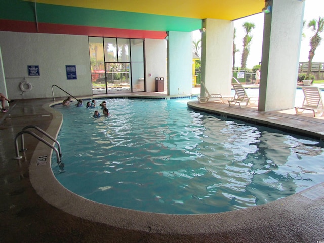 6804 N Ocean Blvd Unit 1023, Myrtle Beach, SC 29572 - indoor pool with a patio