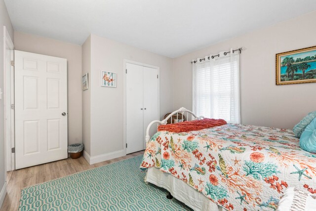 1223 Naylor Ave, Myrtle Beach, SC 29577 - bedroom with wood finished floors, baseboards, and a closet