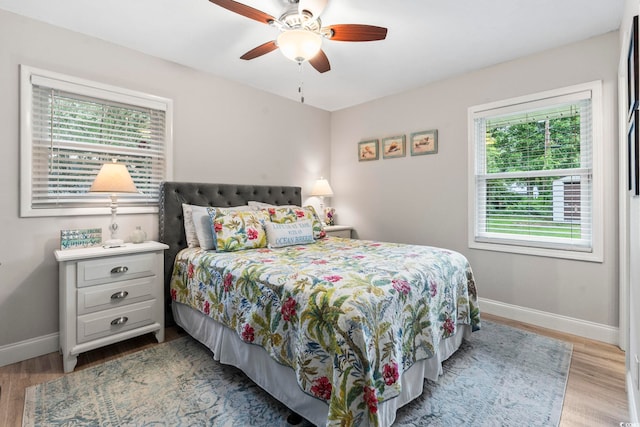 1223 Naylor Ave, Myrtle Beach, SC 29577 - bedroom featuring wood finished floors, baseboards, and ceiling fan